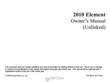 Load image into Gallery viewer, HONDA ELEMENT 2010 OWNERS MANUAL IN ENGLISH MOTOR CAR
