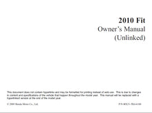 Load image into Gallery viewer, HONDA FIT 2010 OWNERS MANUAL IN ENGLISH MOTOR CAR
