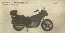 Load image into Gallery viewer, HONDA GL1100 INTERSTATE 1982 OWNERS MANUAL MOTORCYCLE IN ENGLISH

