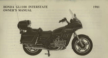 Load image into Gallery viewer, HONDA GL1100 INTERSTATE 1981 OWNERS MANUAL MOTORCYCLE IN ENGLISH
