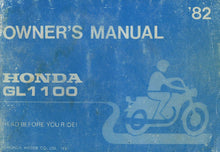 Load image into Gallery viewer, HONDA GL1100 ASPENCADE 1985 OWNERS MANUAL MOTORCYCLE IN ENGLISH
