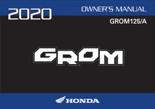 Load image into Gallery viewer, HONDA GROM125 125A 2020 OWNERS MANUAL IN ENGLISH MOTORCYCLE
