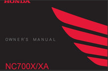 Load image into Gallery viewer, HONDA NC700X NC700XA 2011 OWNERS MANUAL IN ENGLISH MOTORCYCLE
