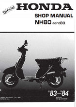 Load image into Gallery viewer, HONDA NH80 AERO 80 SHOP MANUAL IN ENGLISH SCOOTER 1983-1984
