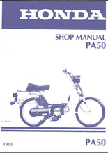 Load image into Gallery viewer, HONDA PA50 SHOP MANUAL IN ENGLISH MOTORCYCLE

