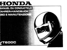 Load image into Gallery viewer, HONDA VT600C 1988 MANUEL DU CONDUCTEUR FAHRER-HANDBUCH US E MANUTENZIONE FRANC DEUT ITAL MOTO MOTORRAD MOTOCICLO

