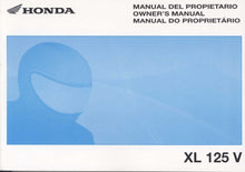 Load image into Gallery viewer, HONDA XL125V MANUAL DEL PROPRIETARIO ESPANOL MOTOCICLETA
