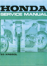 Load image into Gallery viewer, HONDA XR650L SERVICE MANUAL IN ENGLISH MOTORCYCLE
