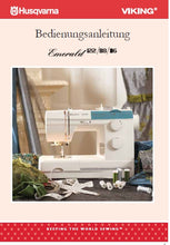 Load image into Gallery viewer, HUSQVARNA VIKING EMERALD 122 118 116 BEDIENUNGSANLEITUNG DEUTSCH NAHMASCHINE
