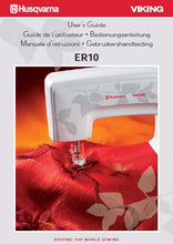 Load image into Gallery viewer, HUSQVARNA VIKING ER10 USERS GUIDE ENGLISH FRANCAIS DEUTSCH ITALIANO NEDERLANDS SEWING MACHINE
