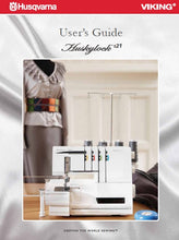 Load image into Gallery viewer, HUSQVARNA VIKING HUSKYLOCK 21 USERS GUIDE ENGLISH SEWING MACHINE
