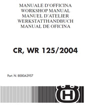 Load image into Gallery viewer, HUSQVARNA CR125 WR125 MANUALE D'OFFICINA WORKSHOP MANUAL IT ENG FR DE ES MOTOCICLI MOTORCYCLE
