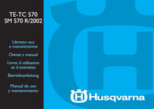Load image into Gallery viewer, HUSQVARNA TE570 TC570 SM570 SM570R/2002 OWNERS MANUAL IT ENG FR DE ES MOTORCYCLE
