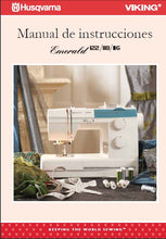 Load image into Gallery viewer, HUSQVARNA VIKING EMERALD 122 118 116 MANUAL DE INSTRUCCIONES ESP MAQUINA DE COSER
