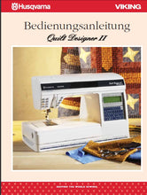 Load image into Gallery viewer, HUSQVARNA VIKING QUILT DESIGNER II BEDIENUNGSANLEITUNG DEUTSCH NAHMASCHINE
