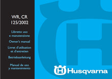 Load image into Gallery viewer, HUSQVARNA WR125 WR125 USA WR125 ENDURO USA CR125 OWNERS MANUAL IT ENG FR DE ES MOTORCYCLE
