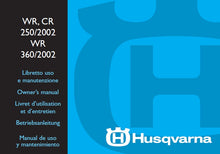 Load image into Gallery viewer, HUSQVARNA WR250 WR360 CR250 OWNERS MANUAL IT ENG FR DE ES MOTORCYCLE
