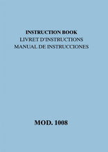 Load image into Gallery viewer, JANOME 1008 INSTRUCTION BOOK ENGLISH FRANCAIS ESPANOL SEWING MACHINE
