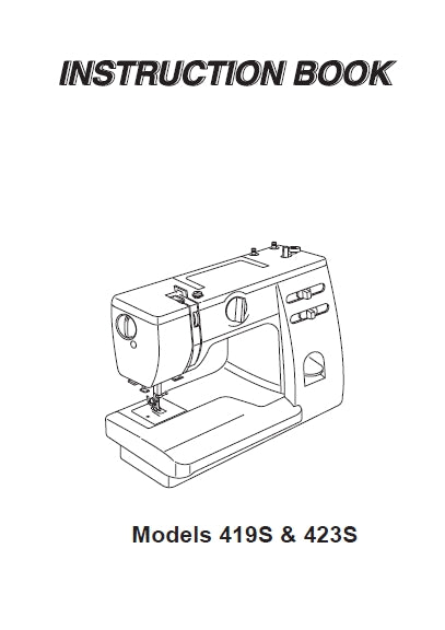 JANOME 419S 423S INSTRUCTION BOOK ENGLISH SEWING MACHINE