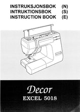 Load image into Gallery viewer, JANOME 5018 DECOR EXCEL INSTRUCTION BOOK ENGLISH NEDERLANDS SWEDISH SEWING MACHINE
