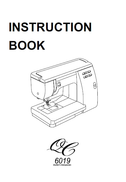 JANOME 6019QC INSTRUCTION BOOK ENGLISH SEWING MACHINE