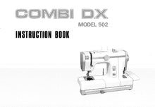 Load image into Gallery viewer, JANOME COMBI DX502 INSTRUCTION BOOK ENGLISH SEWING MACHINE

