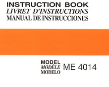 Load image into Gallery viewer, JANOME ME4014 INSTRUCTION BOOK ENGLISH FRANCAIS ESPANOL SEWING MACHINE
