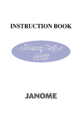 Load image into Gallery viewer, JANOME MEMORY CRAFT 4400 INSTRUCTION BOOK ENGLISH SEWING MACHINE

