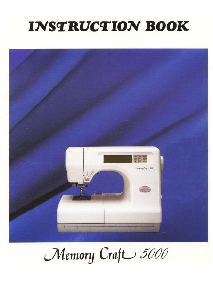 JANOME MEMORY CRAFT 5000 INSTRUCTION BOOK ENGLISH SEWING MACHINE