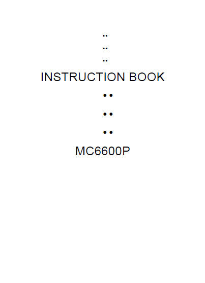 JANOME MEMORY CRAFT 6600 PROFESSIONAL MC6600P INSTRUCTION BOOK ENGLISH SEWING MACHINE