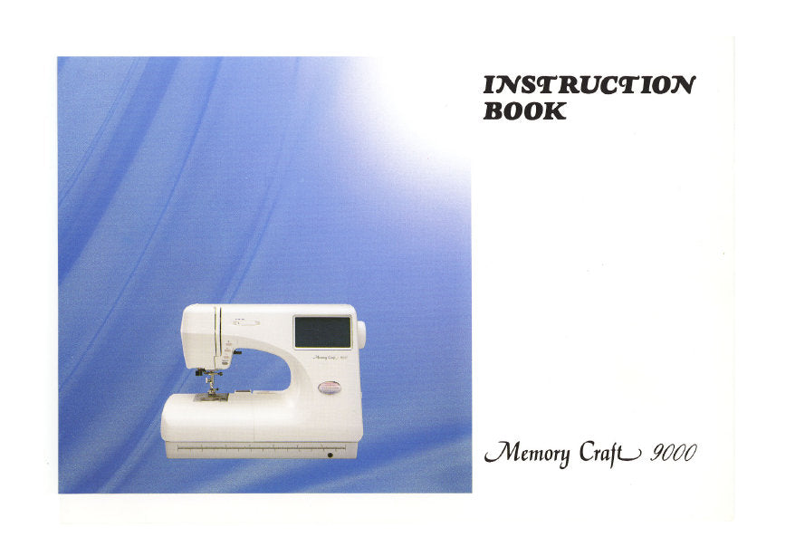 JANOME MEMORY CRAFT 9000 INSTRUCTION BOOK ENGLISH SEWING MACHINE