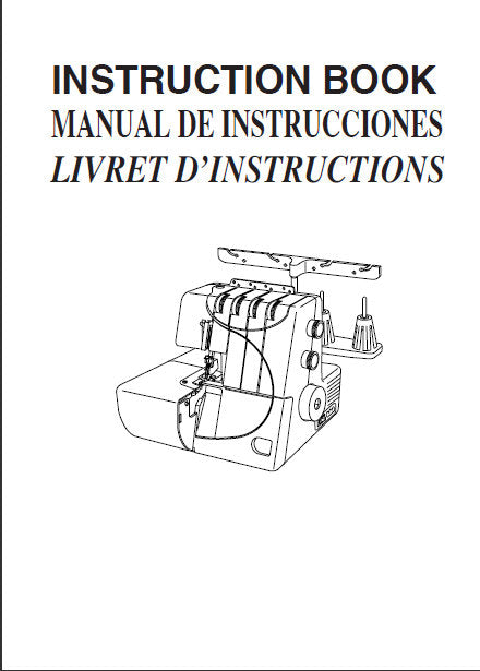 JANOME MOD-SERGER INSTRUCTION BOOK ENGLISH ESPANOL FRANCAIS SEWING MACHINE