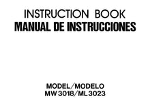 Load image into Gallery viewer, JANOME MW3018 ML3023 INSTRUCTION BOOK ENGLISH ESPANOL SEWING MACHINE
