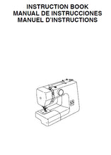 Load image into Gallery viewer, JANOME RE1706 INSTRUCTION BOOK ENGLISH ESPANOL FRANCAIS SEWING MACHINE
