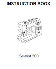 Load image into Gallery viewer, JANOME SEWIST 500 INSTRUCTION BOOK ENGLISH SEWING MACHINE
