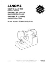 Load image into Gallery viewer, JANOME 385.8080200 OWNERS MANUAL MANUAL DE INSTRUCCIONES MANUEL D'INSTRUCTIONS ENG ESP FR SEWING MACHINE MAQUINA DE COSER MACHINE A COUDRE
