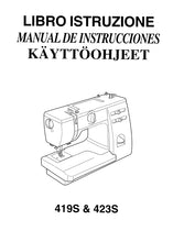 Load image into Gallery viewer, JANOME 419S 423S LIBRO ISTRUZIONE MANUAL DE INSTRUCCIONES ITAL ESP MACCHINA DA CUCIRE MAQUINA DE COSER
