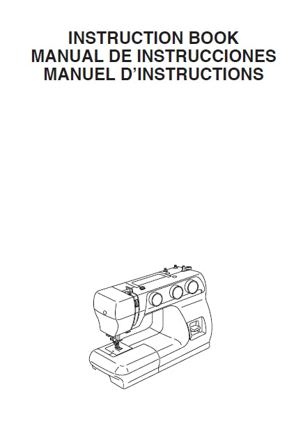 JANOME BLACK 22S INSTRUCTION BOOK MANUAL DE INSTRUCCIONES MANUEL D'INSTRUCIONS ENG ESP FR SEWING MACHINE MAQUINA DE COSER MACHINE A COUDRE