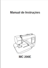 Load image into Gallery viewer, JANOME MC200E MANUAL DE INSTRUCOES PORTUGUESE MAQUINA DE COSTURA

