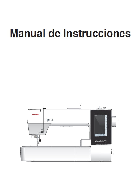 JANOME MC500E MANUAL DE INSTRUCCIONES ESPANOL MAQUINA DE COSER