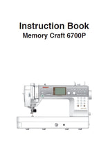 Load image into Gallery viewer, JANOME MEMORY CRAFT 6700P INSTRUCTION BOOK ENGLISH SEWING MACHINE
