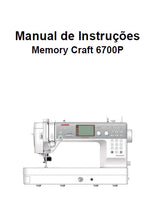 Load image into Gallery viewer, JANOME MEMORY CRAFT 6700P MANUAL DE INSTRUCOES PORTUGUESE BR MAQUINA DE COSTURA
