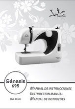 Load image into Gallery viewer, JATA GENESIS 695 MANUAL DE INSTRUCCIONES INSTRUCTION MANUAL MANUAL DE INSTRUCOES ESP ENG PORT MAQUINA DE COSER SEWING MACHINE MAQUINA DA COSTURA
