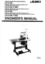 Load image into Gallery viewer, JUKI LH-3128 LH-3128-7-WB LH-3168 LH-3168-7-WB ENGINEERS MANUAL ENGLISH SEWING MACHINE
