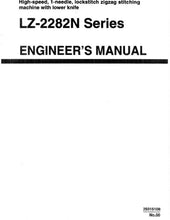 Load image into Gallery viewer, JUKI LZ-2282N SERIES ENGINEERS MANUAL ENGLISH SEWING MACHINE
