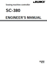Load image into Gallery viewer, JUKI SC-380 ENGINEERS MANUAL BOOK IN ENGLISH SEWING MACHINE
