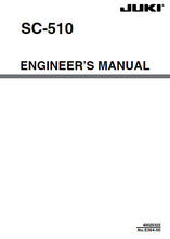 Load image into Gallery viewer, JUKI SC-510 ENGINEERS MANUAL BOOK IN ENGLISH SEWING MACHINE
