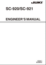 Load image into Gallery viewer, JUKI SC-920 SC-921 ENGINEERS MANUAL IN ENGLISH SEWING MACHINE
