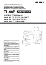 Load image into Gallery viewer, JUKI TL-98P INSTRUCTION MANUAL MANUAL DE INSTRUCCIONES MANUEL D'INSTRUCTIONS MANUAL DI ISTRUZIONI ENGLISH ESPANOL FRANCAIS ITALIANO SEWING MACHINE MAQUINA DE COSER MACHINE A COUDRE MACCHINA DA CUCIRE
