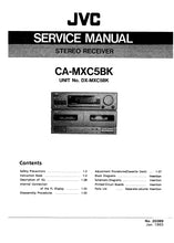 Load image into Gallery viewer, JVC CA-MXC5BK SERVICE MANUAL IN ENGLISH STEREO RECEIVER
